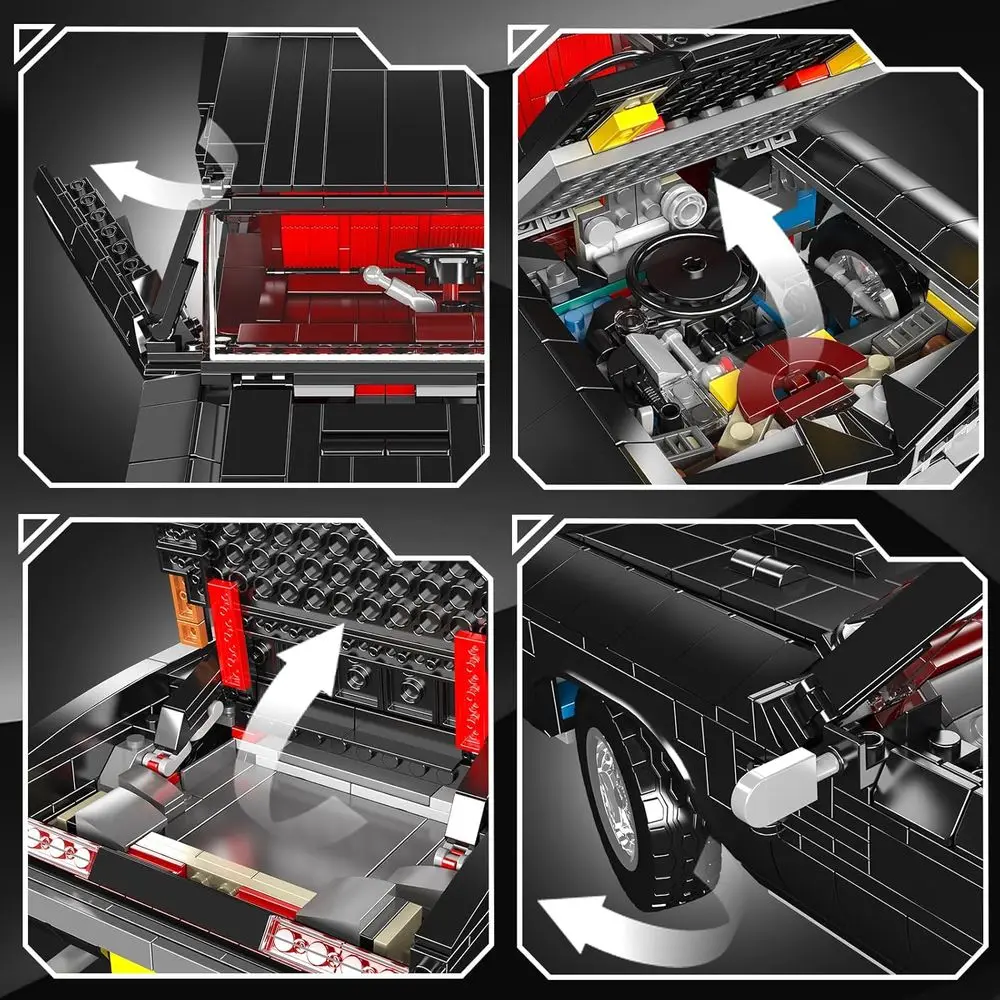 10199 Kit modello di auto, blocchi di costruzione di auto sportive in stile MOC, da collezione per adulti, set da 1563 pezzi statici