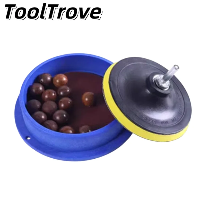 Wenwan Polishing Tool Kit - Electric Polishing Bucket & Disc for Beads, Bracelets, Walnuts & Bodhi Seeds