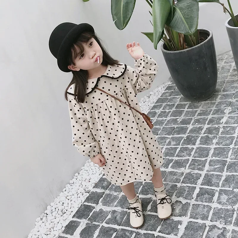 New Spring Autumn Harajuku Kawaii Girls Party Denim Dress Sweet Kids Princess Dress Long Sleeve Cute Vestidos De Fiesta