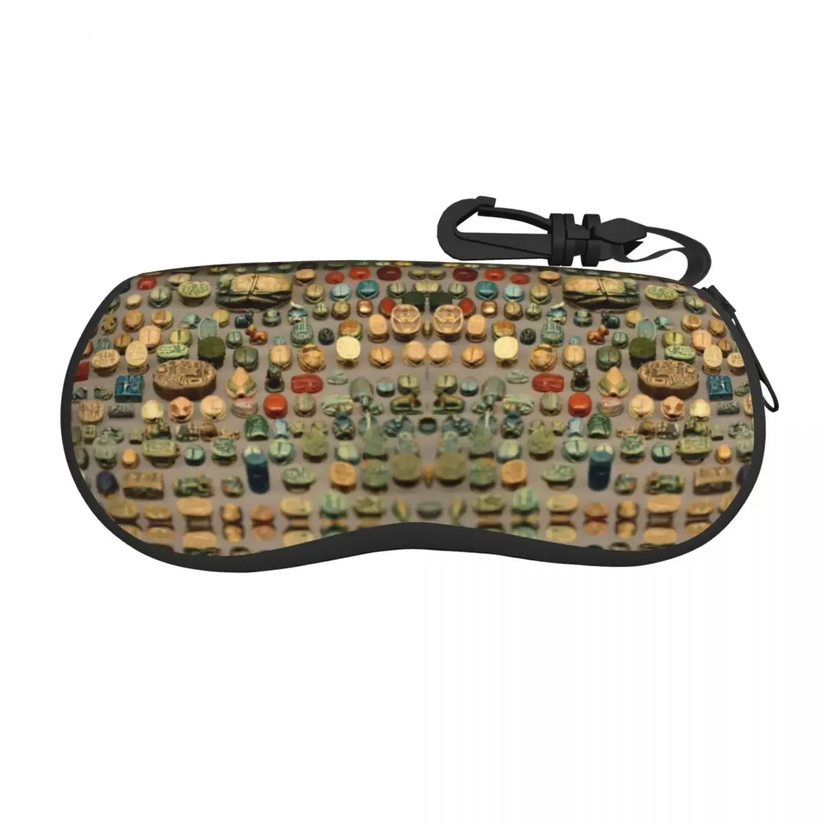 Egyptians Amulets Shell Eyeglasses Protector Cases Cool Sunglass Case Ancient Egypt Hieroglyphics Glasses Pouch