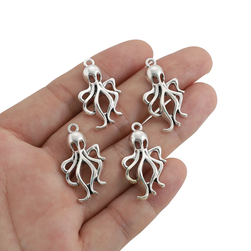 

10Pcs Zinc Alloy Steampunk Octopus Charms Vintage Ocean Sea Charms For DIY Necklace Bracelet Earrings Jewelry Making Accessories