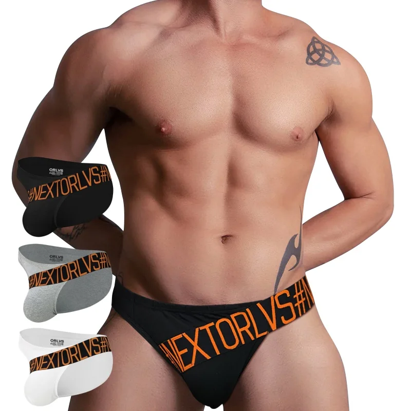 Orlvs Marke gedruckt Stil neue Herrenmode Slips Unterwäsche Herren Casual Shorts Baumwolle Unterhosen sexy Slips or698