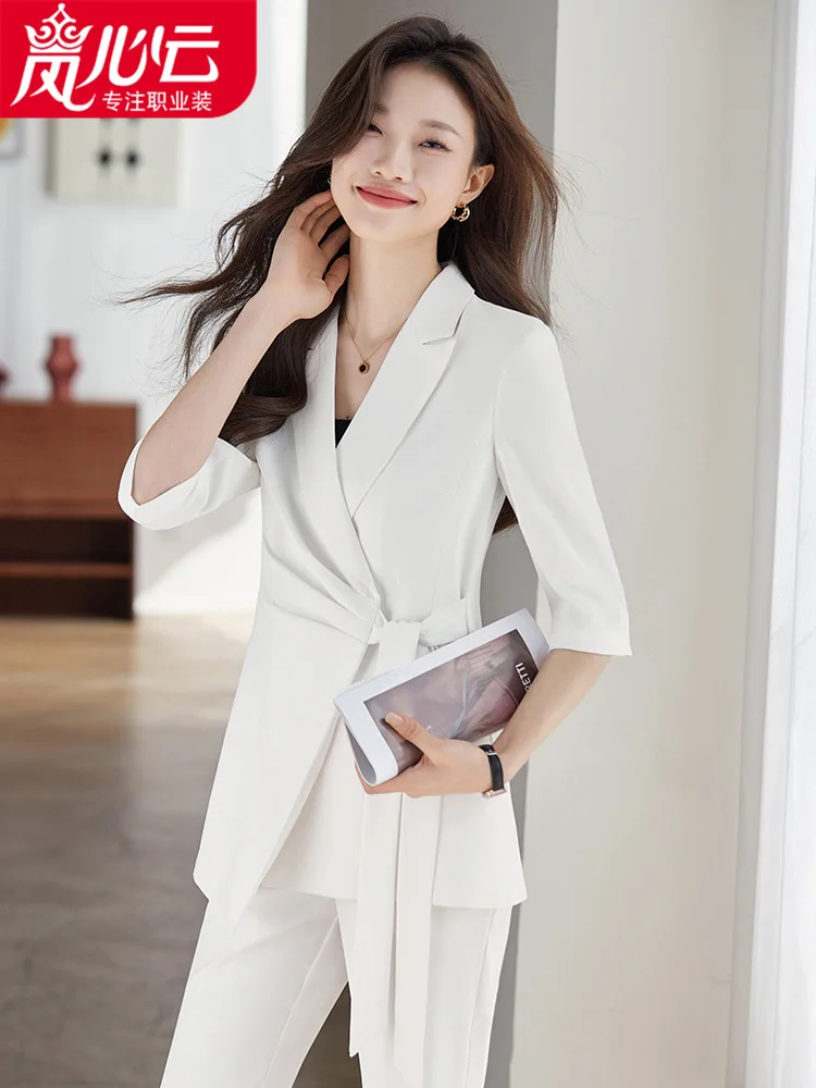 Lan Xinyun2024New Business Suit Tailored Suit Formal Clothes Women's Suit Overalls Dignified Goddess Fan High End6762