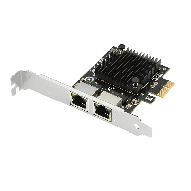 2.5G Dual Port PCIe x1 Network Interface Card I226 Controller Ethernet Adapter NIC LAN Card for Desktop PC Server