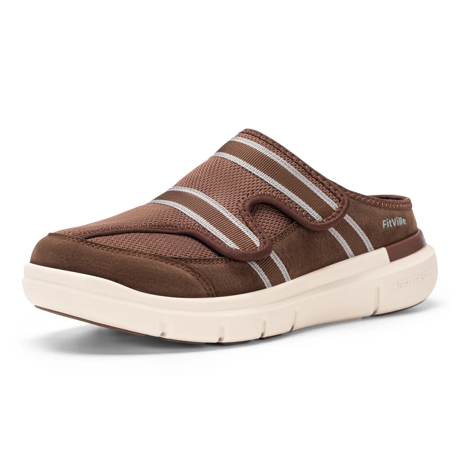 Fitville Herren-Diabetiker-Sandalen, Weiche Zehentrenner-Pantoffeln, Atmungsaktive Modische Walkingschuhe, Slip-On Clogs, Flip-Flops mit Fußgewölbestütze – Detail 13