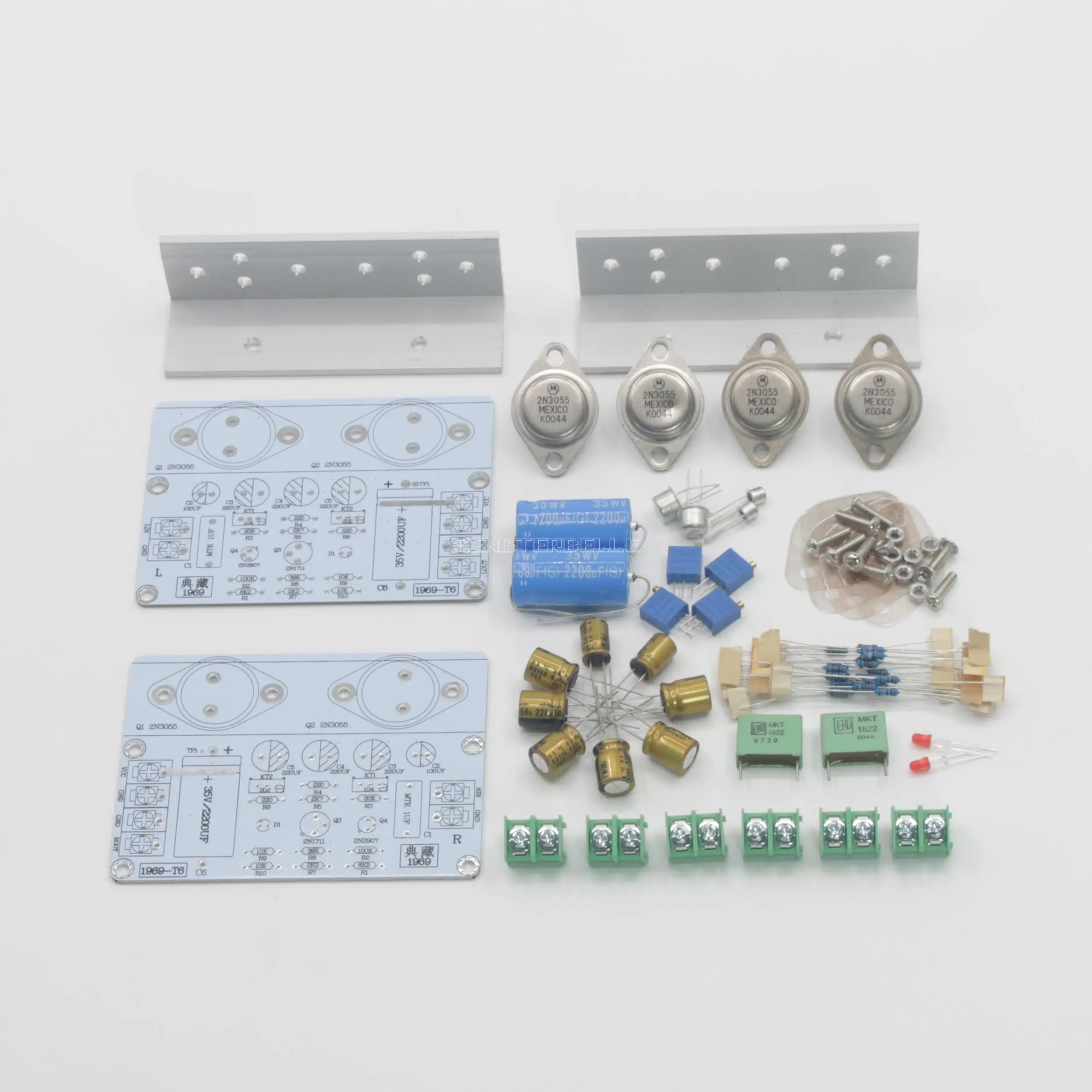 1คู่คลาสสิก Hood 1969เครื่องขยายเสียง Board HiFi สเตอริโอ Class A Home Audio 2ช่อง