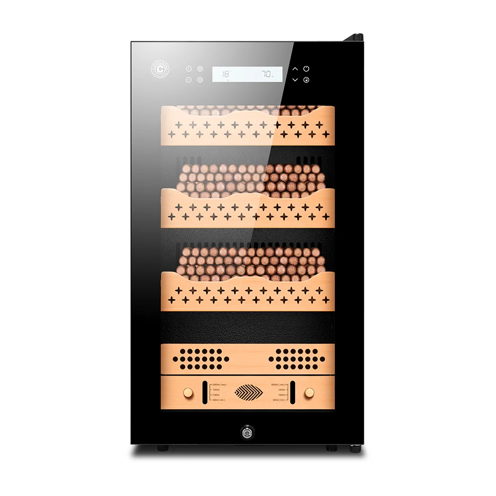 CL-28C2 CIGARLOONG High Quality Constant Temperature And Humidity Compressor Air-cooled Cedar Wood Cigar Cabinet With WIFI