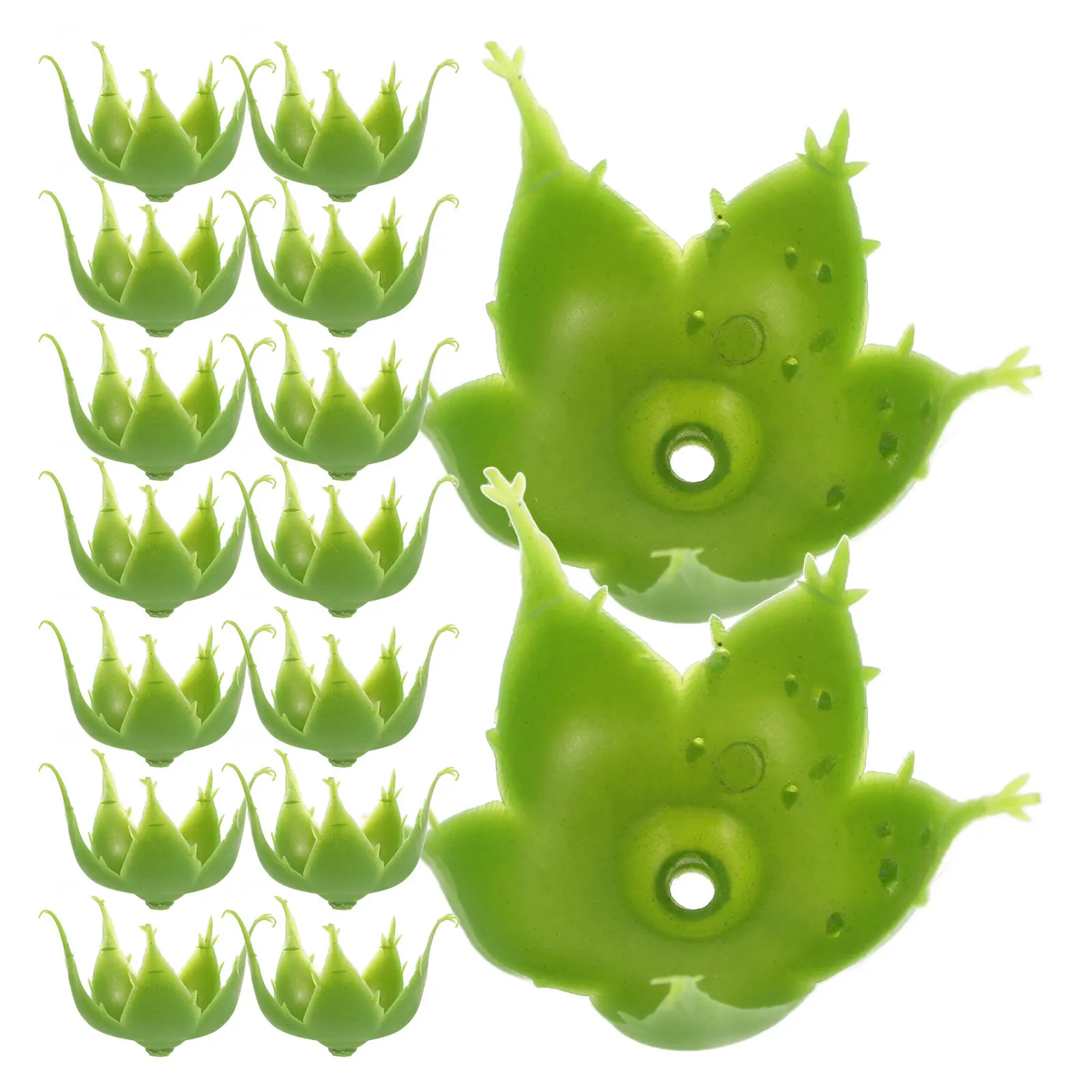 

100Pcs Artificial Rose Calyxes Plastic Flower Sepals DIY Craft Base for Bouquets Wedding Decor Home Decoration Floral