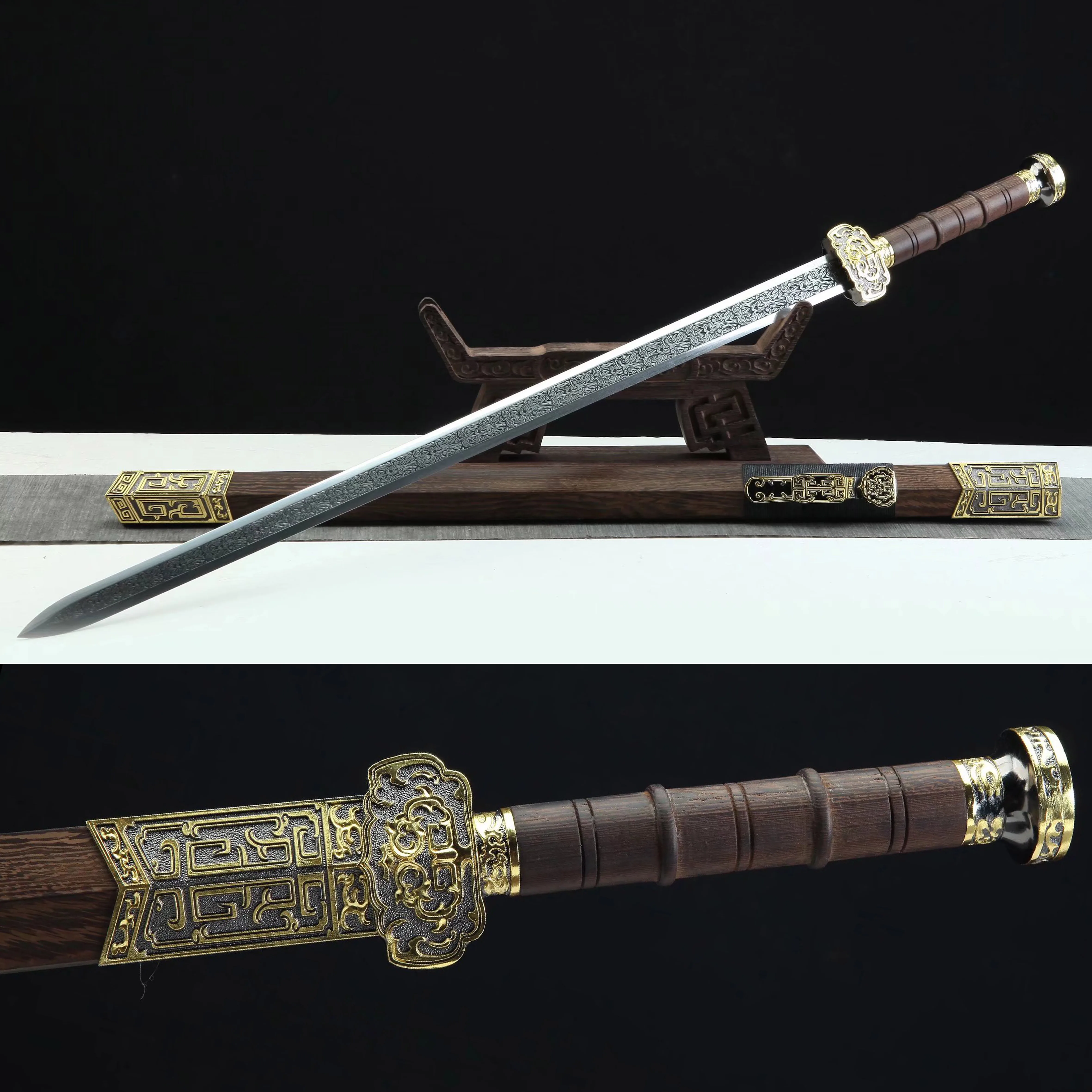 102cm Middle Ages Katana - Chinese Emperor Knight Samurai Sword - Sharp carbon steel blade - Gift for martial arts enthusiasts