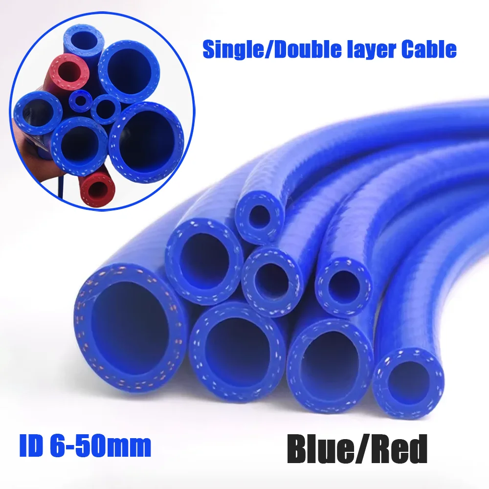 

1M ID 6-50mm Silicone Hose Heat-Resistant And High-pressure Automotive Cylinder Vacuum Tube Single/Double-layer Rubber Hose