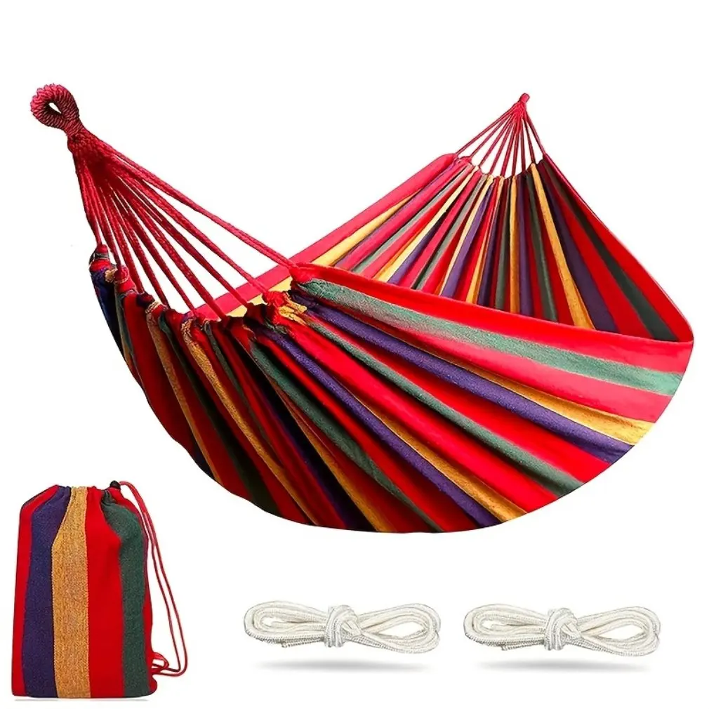 

New Outdoor Camping Hammock for Double Single People Portable Garden Yard Patio Leisure Parachute Hammock Swing Travel Bed