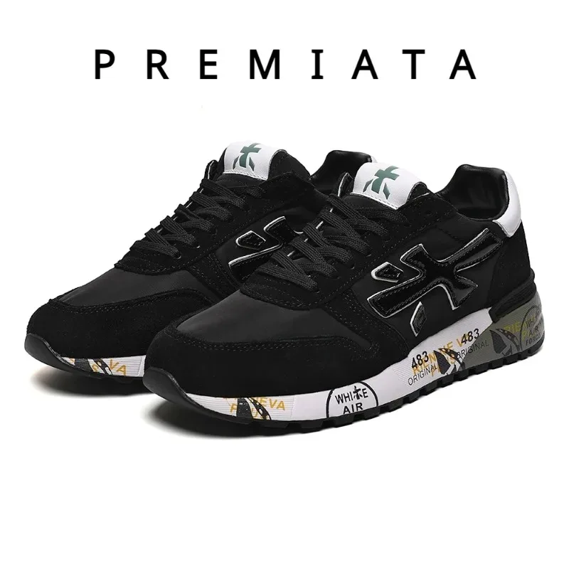 PREMIATA Men's Casual Sneakers Shoes New black Fashion Breathable Running Sports Shoes Fashion Sneakers for Men Premiata