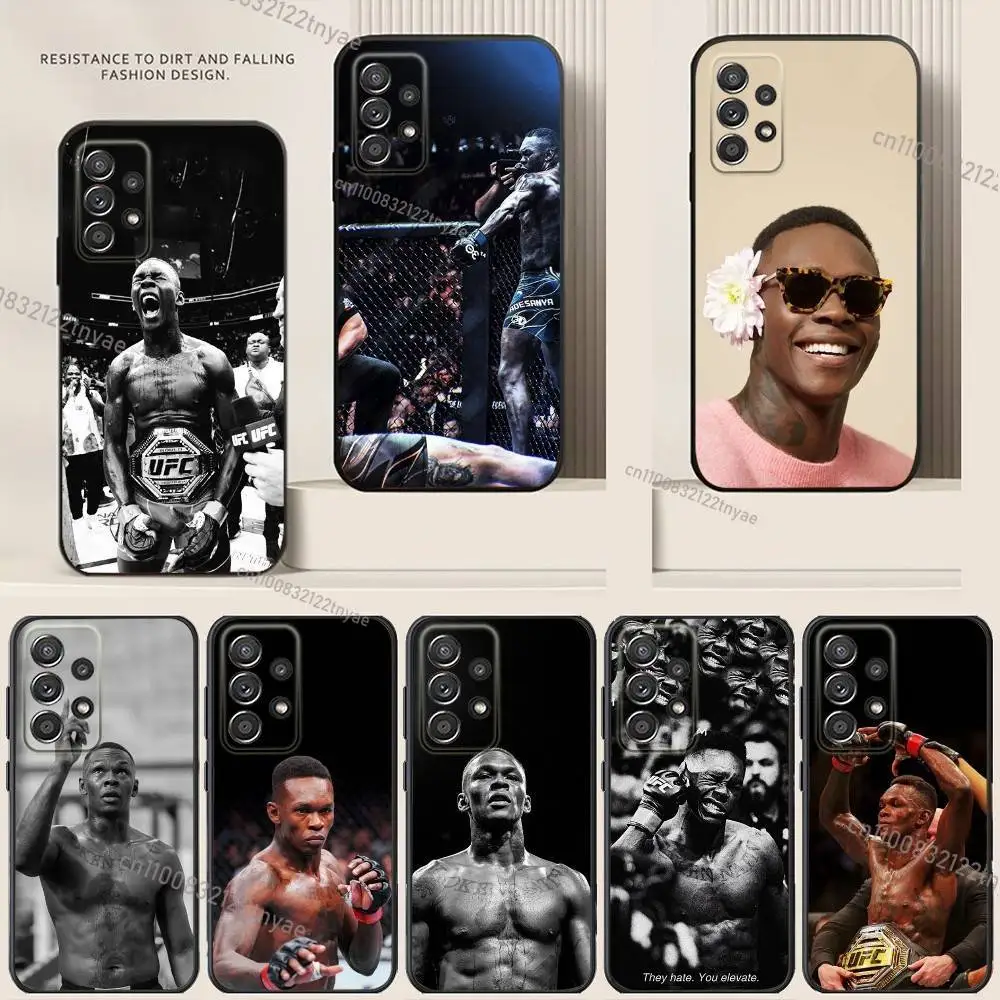 

I-Israel A-Adesanya Phone Case For Samsung S24,21,22,23,30,Ultra,20,Plus,Note,10,9,Black soft silicone case