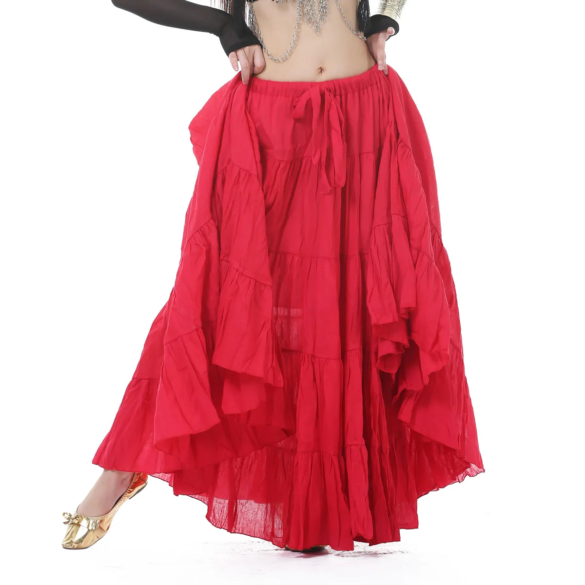 Tribale Rok Tribale Dansrok Buikdans Swing Rok Linnen Dansrok Dansdansaccessoires