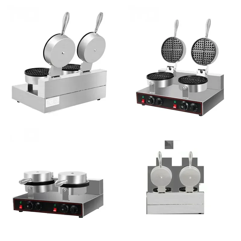 Double Head Waffle Maker Commercial Bread Cake Making Machine Professional Snack Appliance for Home and Business Use