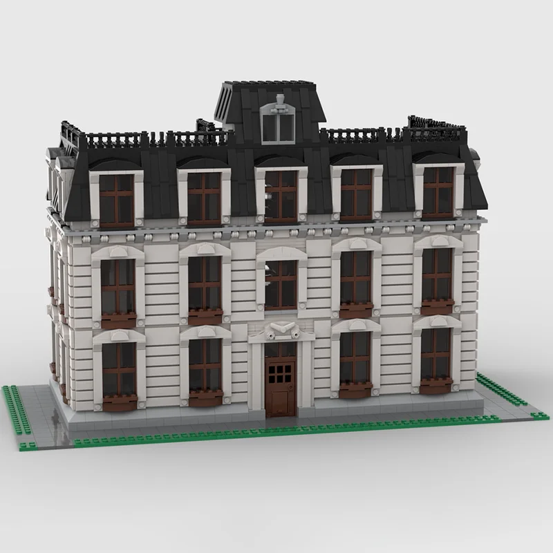 City Street View Moc Building Bricks Multi-Family Homes Model Technology Modular Block Gift Christmas Toys DIY Set Assembly