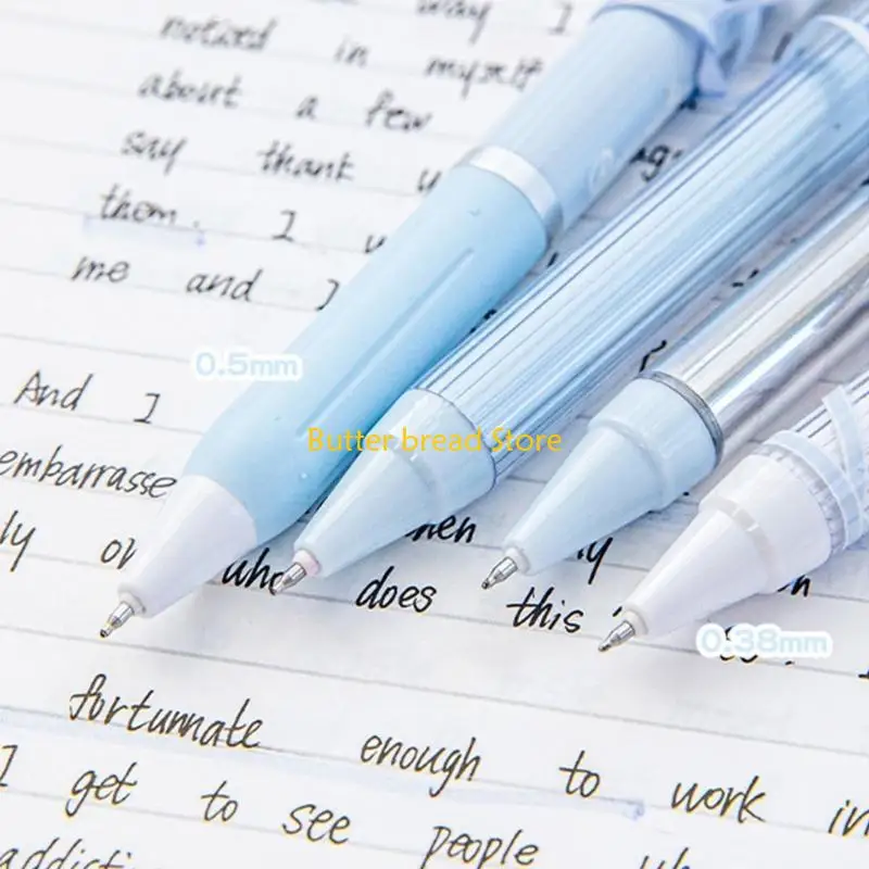 W89C 4 Stcs 0,5 mm Gel Tintenpenstballett -Gurtbögen neutraler Stift Einziehbarer schwarzer Tintengel Stift schöner Pressestift