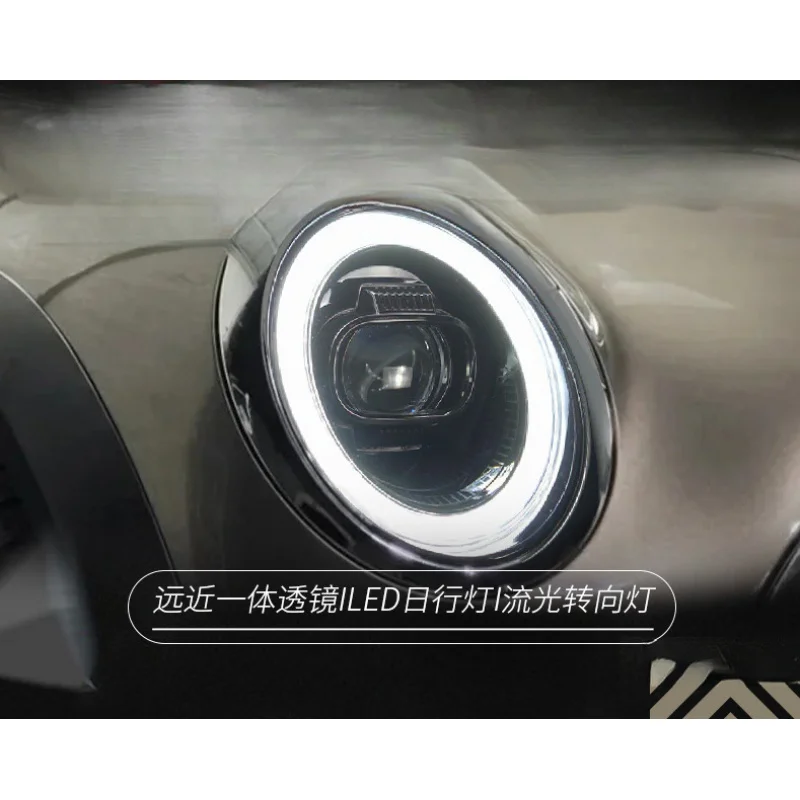 

Фара в сборе для BMW Mini R50, модифицированная, со светодиодными ДХО и динамическим указателем поворота, линза R52/R53