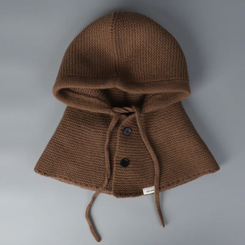 冬の暖かさと耳の保護のためのファッショナブルで多用途なプルオーバーハット-女性用100％ウールニットスカリービーニー