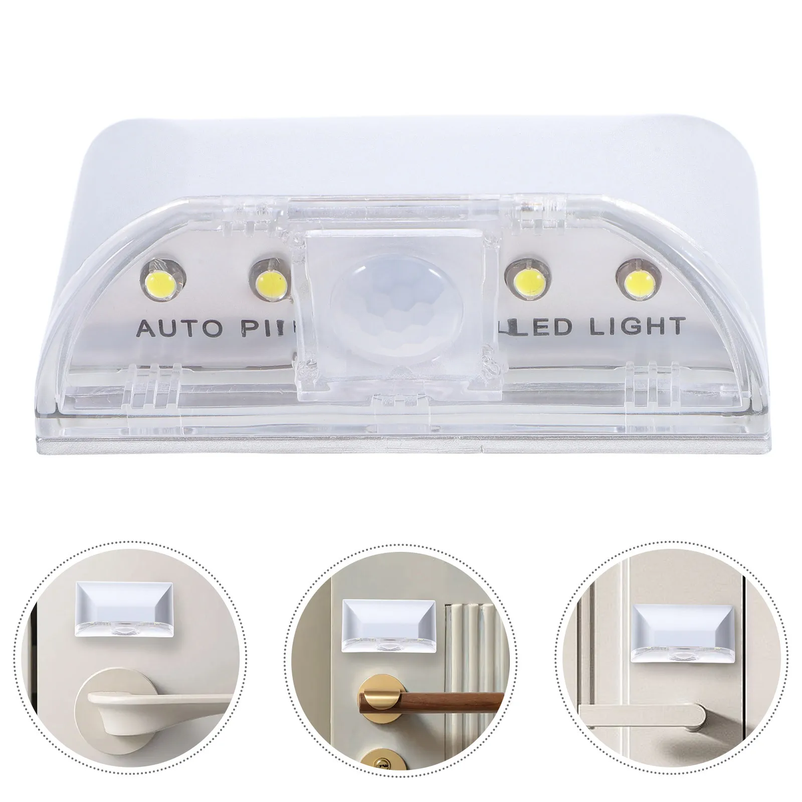 

1pc Human Led Night Lamp Infrared Pir Sensor Auto On Off Keyhole Light For Door Lock Bathroom Closet 6 Months Life