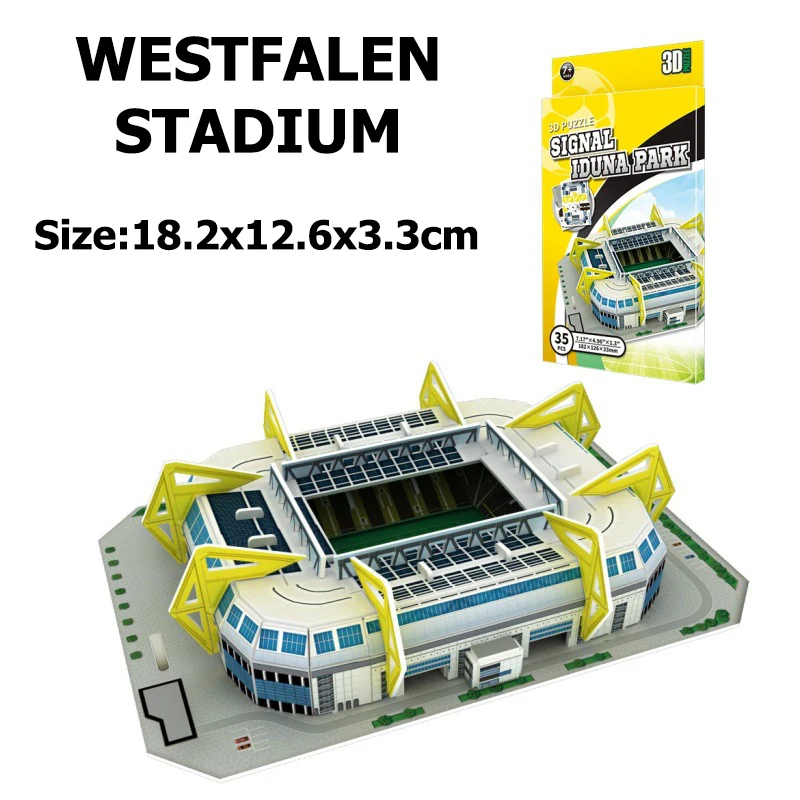 DIY Berühmte Fußballstadion 3D Puzzle Set | Lehrreiches Puzzle-Set | Geschenk für Fußballfans – Detail 13