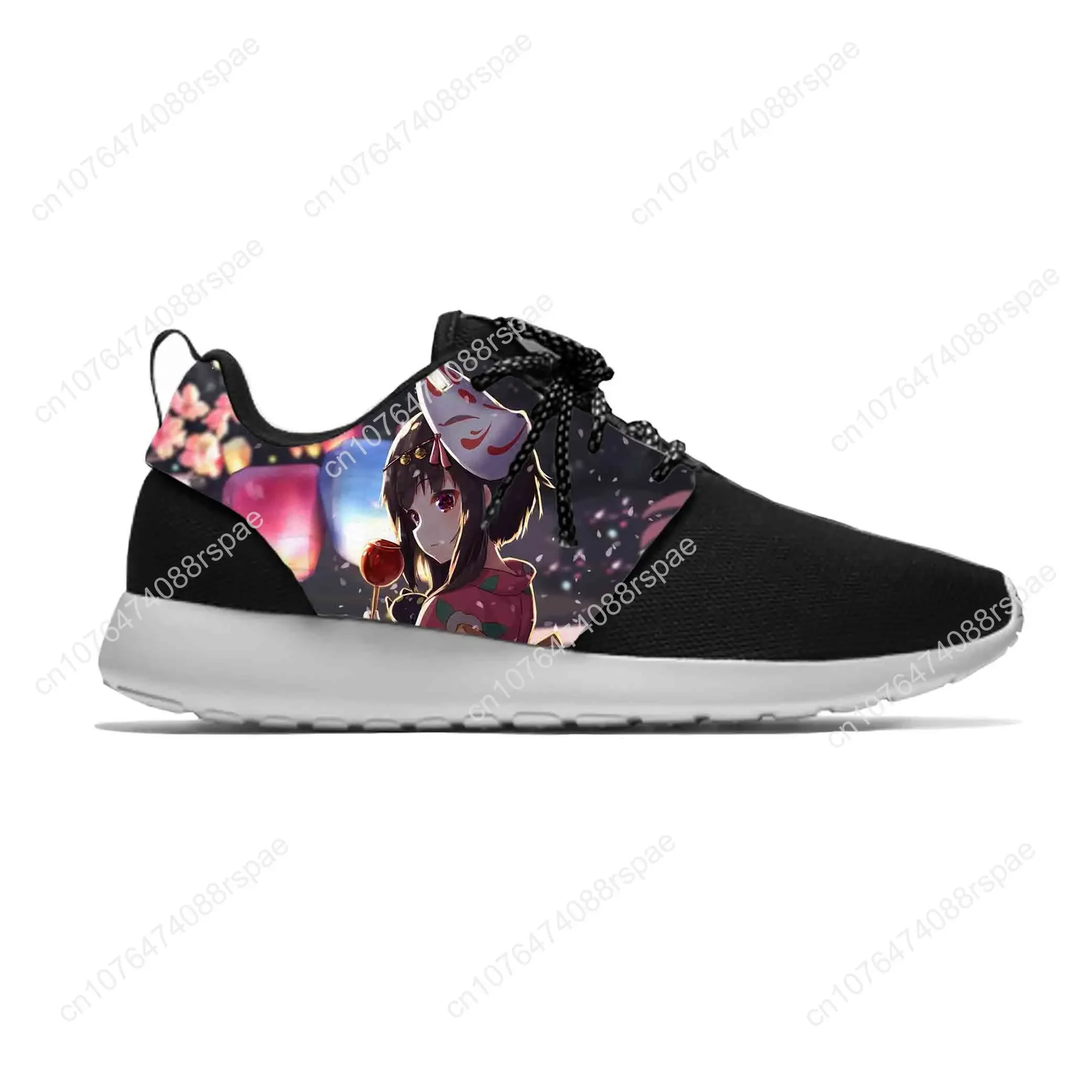 Japanse Anime Cartoon Manga Konosuba Megumin Schattige Sportschoenen Casual Ademende Hardloopschoenen Lichtgewicht Heren Dames Sneakers