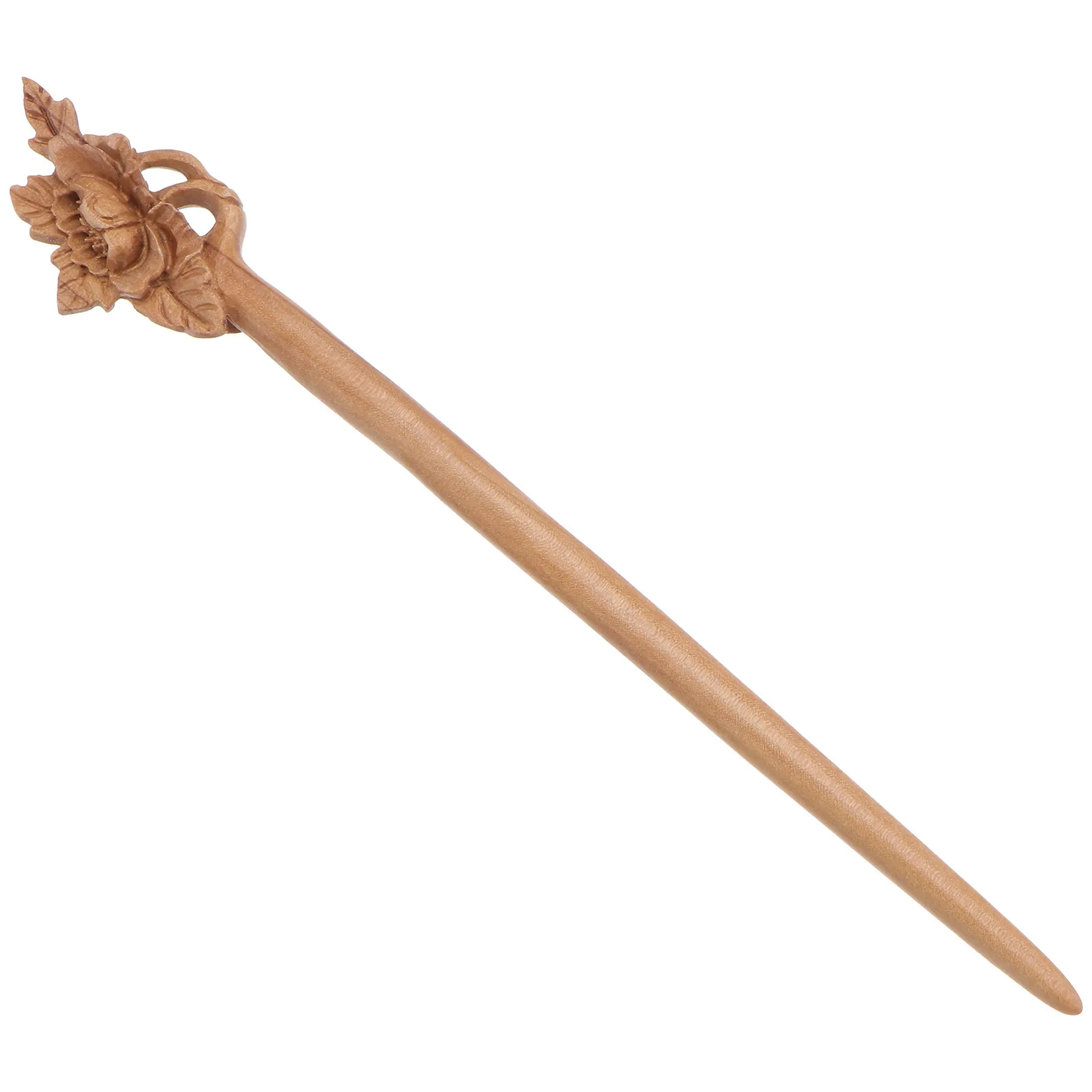 

Handcrafted Rosewood Hairpin with Peony Design Elegant Vintage Hair Stick for Women Decorative Wooden Hair Chopsticks Casual