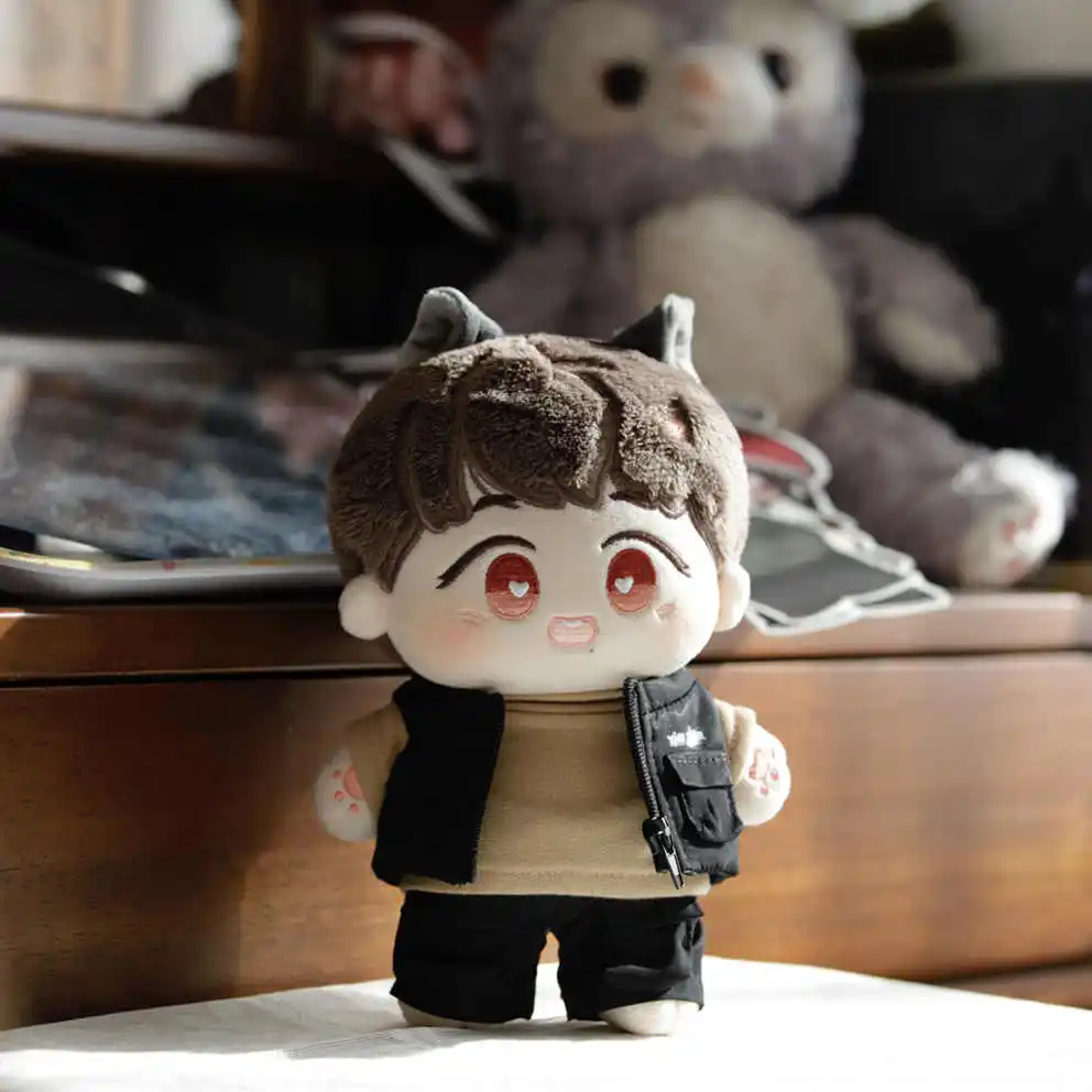 20cm Doll Clothes Idol Star Wang Yibo Xiao Zhan Fashion Costume Suit Plushie Plush Doll Clothes Accessories Anime Toy Kids