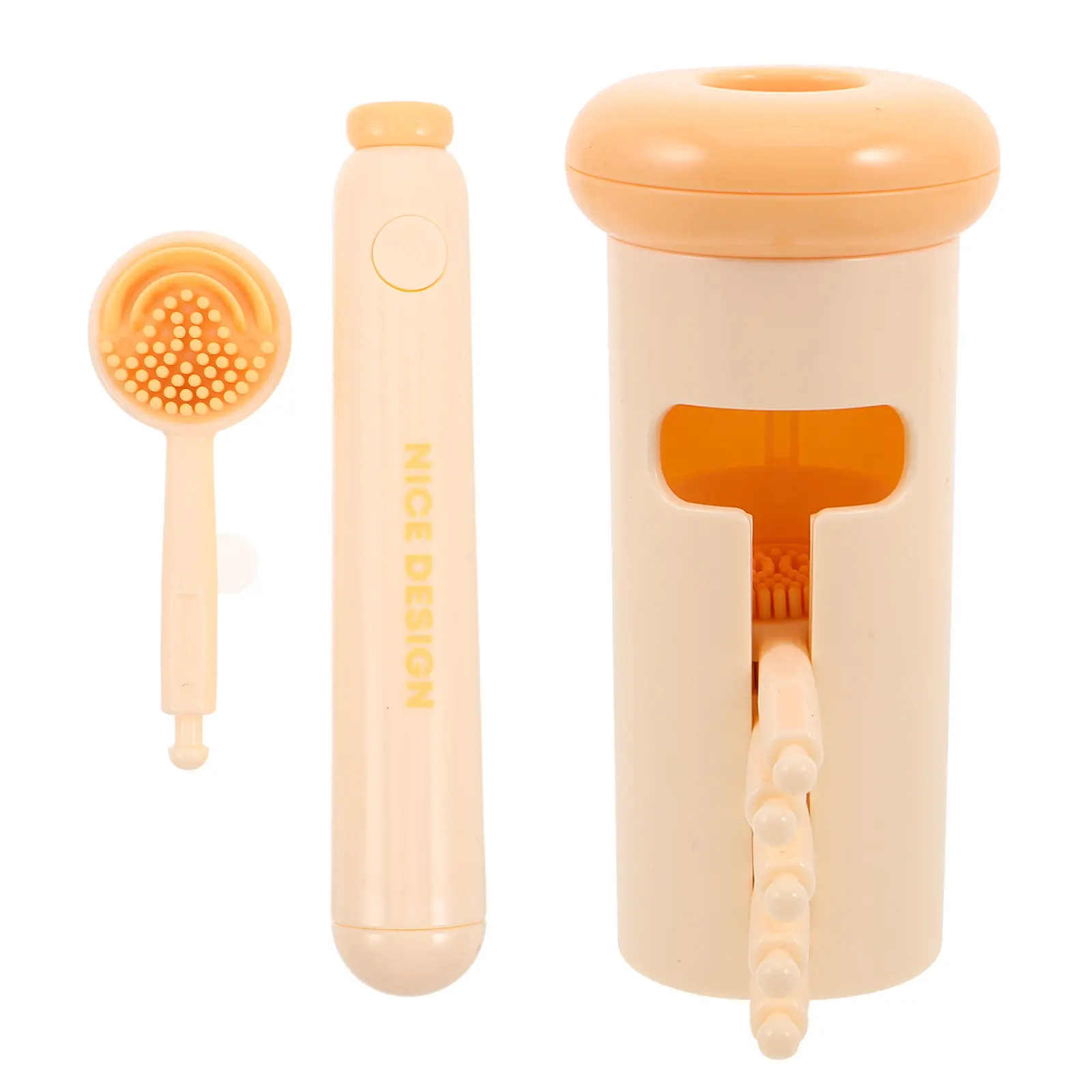 

1 Set Ergonomic Double-Sided Silicone Tongue Scraper Soft Brush Replaceable Heads Tongue Cleaning Device Oral Care