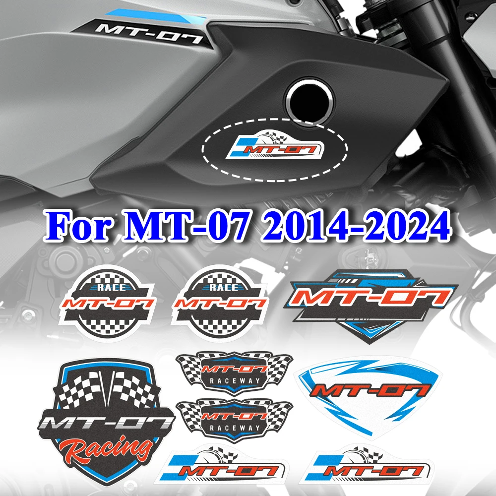 For Yamaha MT-07 MT 07 MT07 2019 2020 2021 2022 2023 2024 Waterproof Motorcycle Sticker Accessories PVC Decals Emblem Decoration