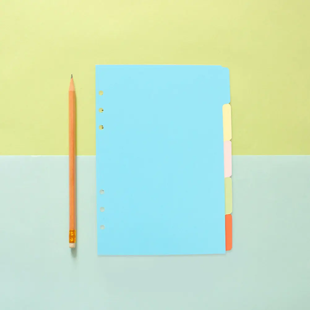 

4Sets Index Notebook Dividers Plastic Colored Tabs for Journals Reports Presentations Student Organizer File Dividers