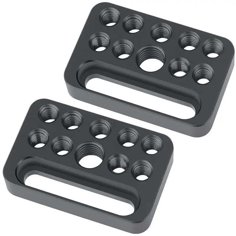 Quick Installation Board For Camera Cage- 2PCS Multi-Function Cheese Plate Featuring Porous Connection And 1/4
