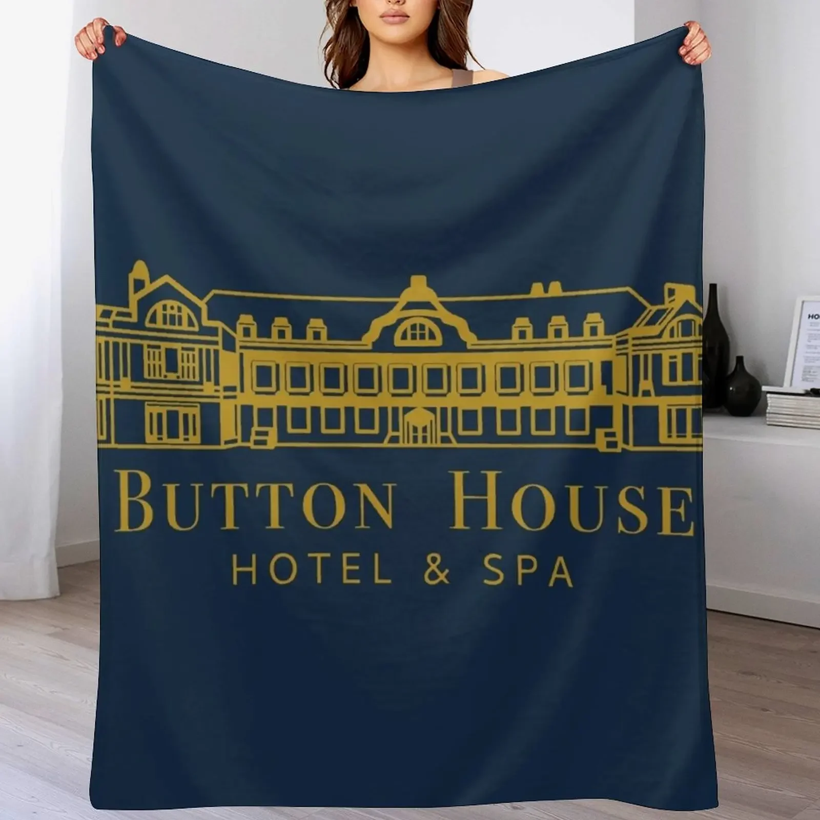 

button house hotel & spa Throw Blanket Bed Moving Bed covers Custom Blankets