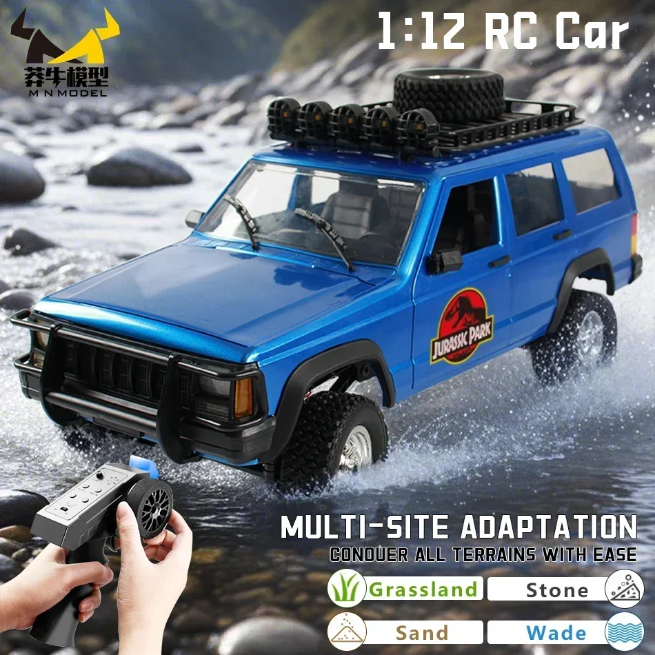 

MN MODEL 1:12 4WD RC Dinosaur Off-road Car Dinosaur Tour Terrain Vehicle Wading Diving Climbing Truck Rock Crawler Toy for Adult