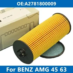 Car Oil Filter Kit A2781800009 For Mercedes Benz W205 W212 A45 AMG CLA45 GLA C63 E63 CLS63 S500 S63 G63 M133 M177 M278 Engine