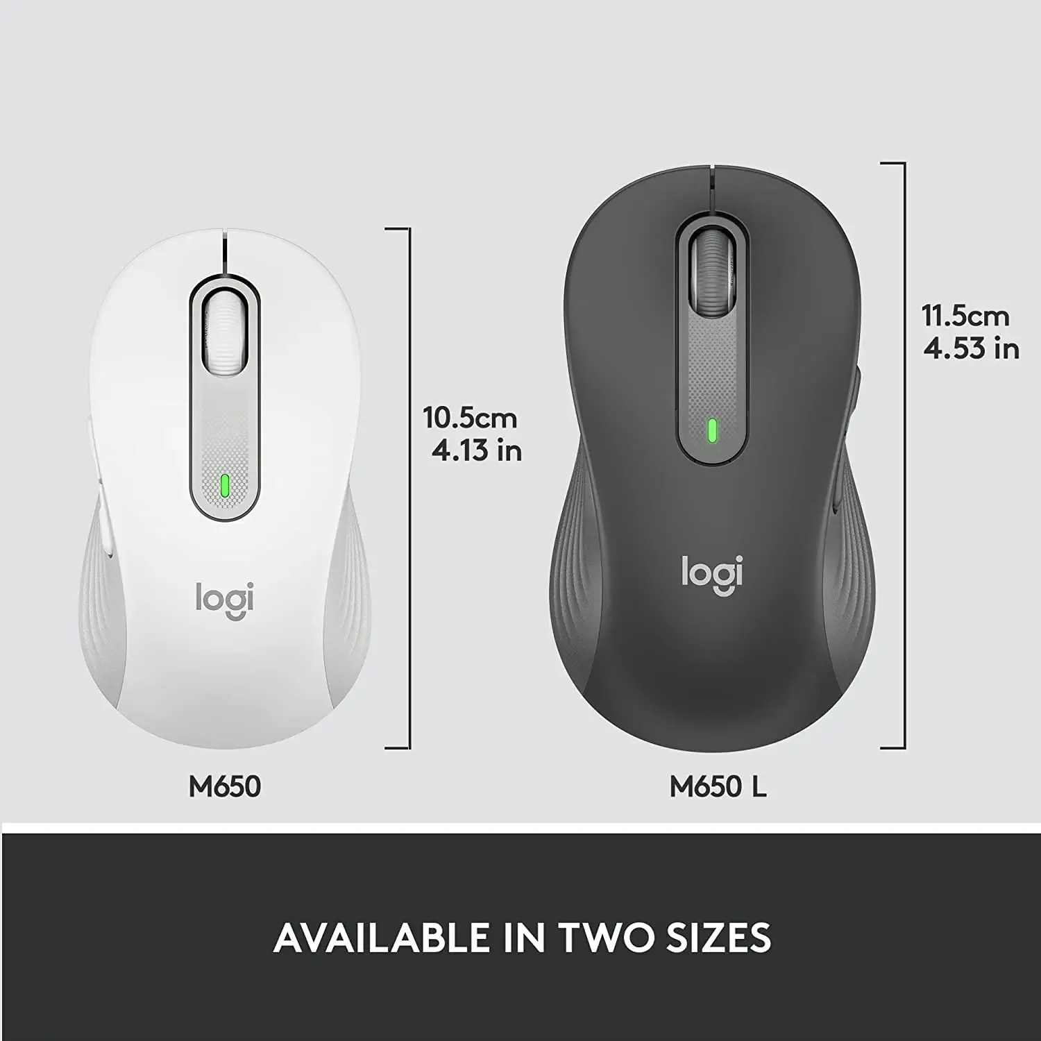 

Беспроводная мышь Logitech Signature M650/M650L Bluetooth — бесшумный щелчок — настраиваемые боковые кнопки — совместимость с несколькими устройствами