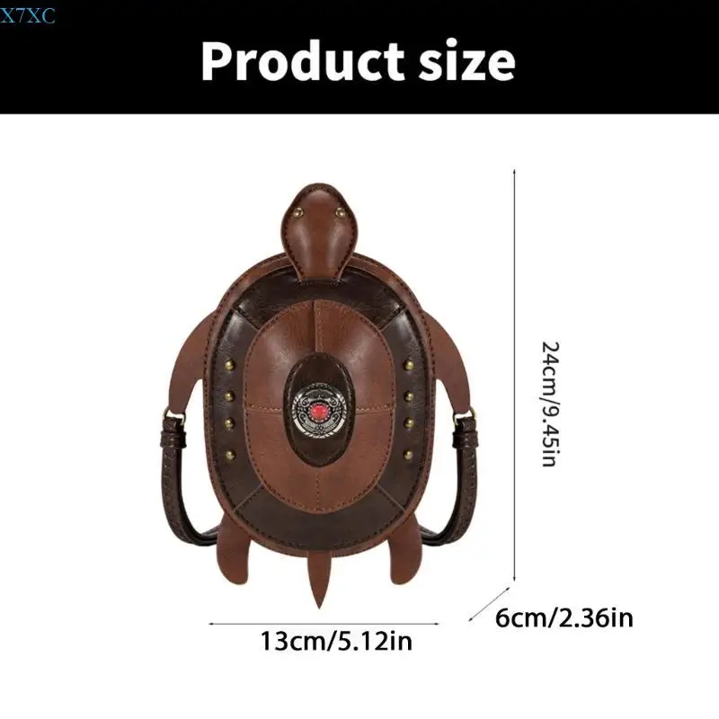 X7XC Unique Gothic Animal Purse Shoulder Bag Retro Medieval PU Leather Crossbody Bags Fashion Phone Purse