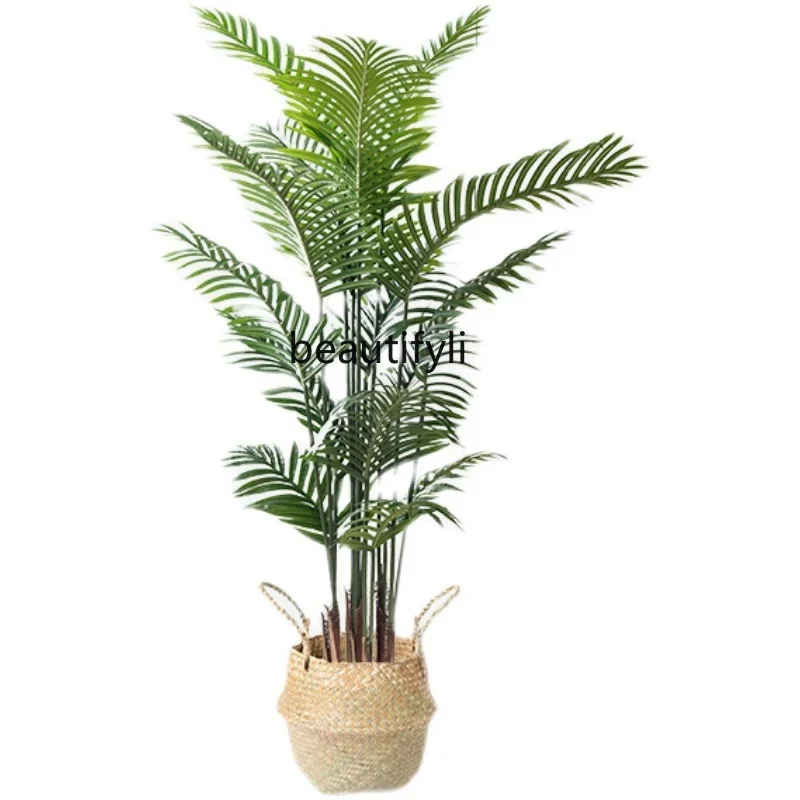 

zq Areca Palm Simulation Greenery Landscape Nordic Floor Planting Interior Decoration Fake Trees Imitative Tree