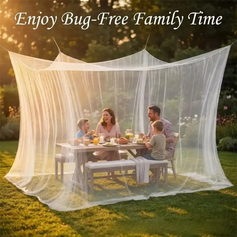 

Big 3x3 Meters Square Insect Screen Shelter For Bedroom Garden And Traveling 37JD