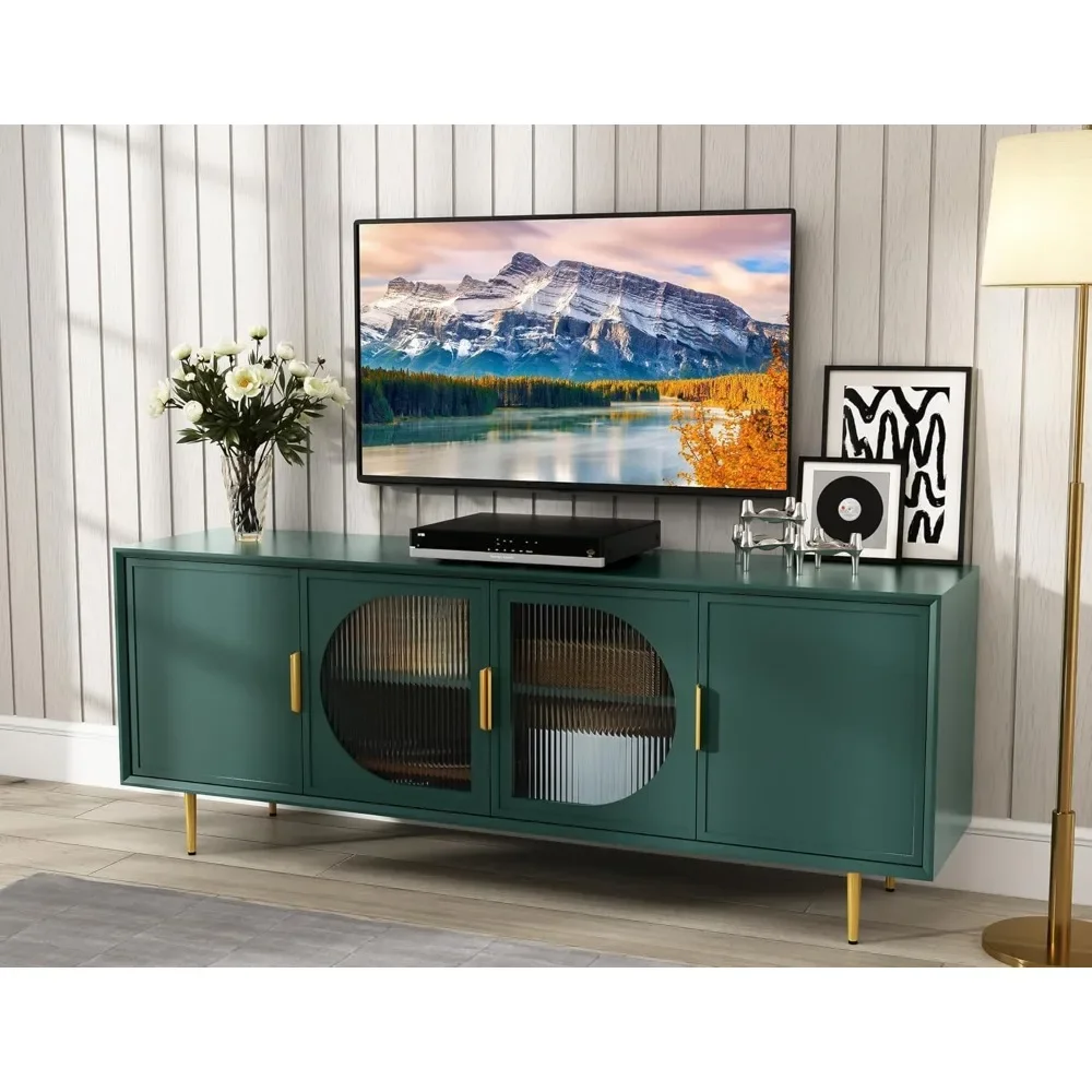 Modern TV Stand for TVs Up To 70+ Inch,Television Console Table Entertainment Center with Storage Cabinet, Wood Media Furniture