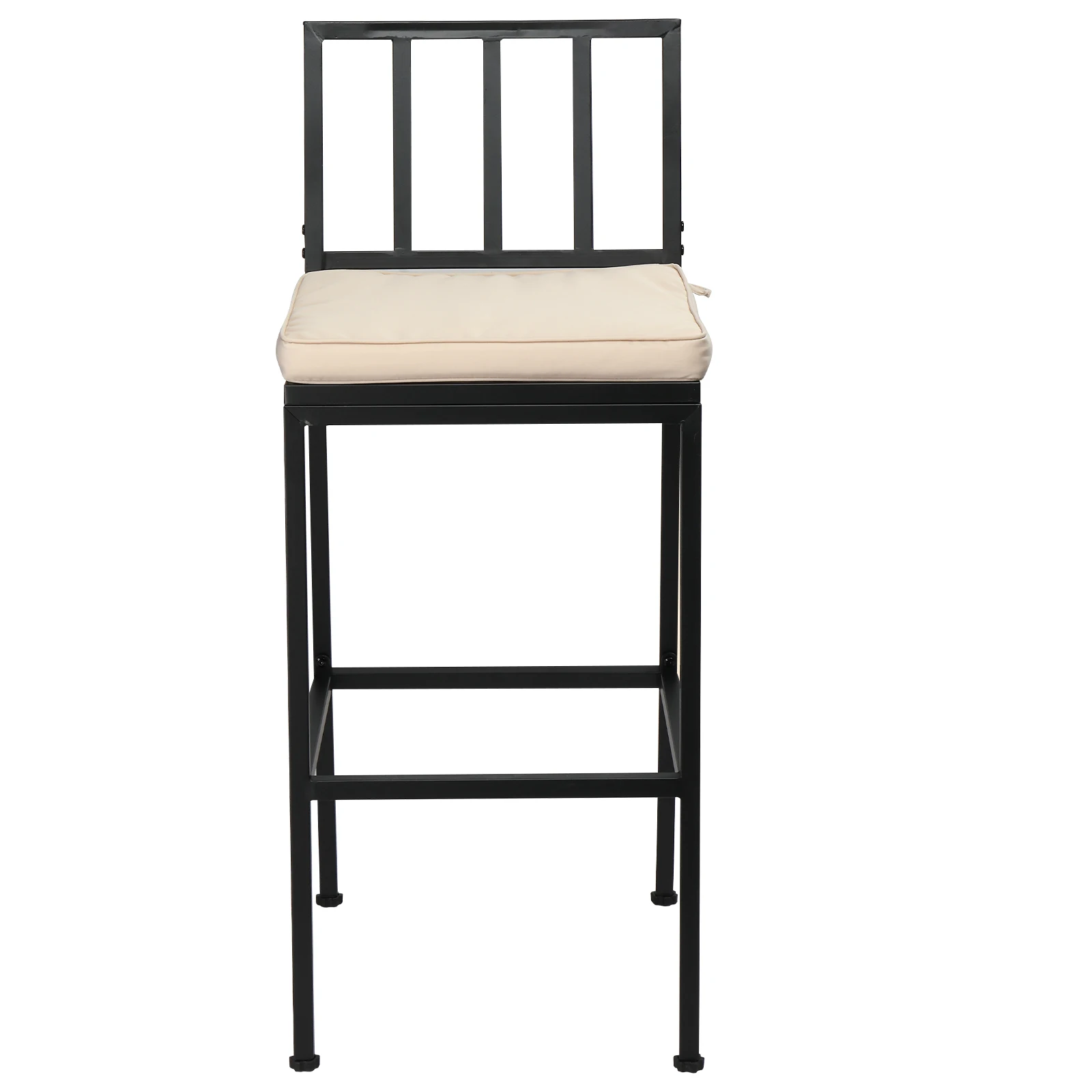 

2PCS Patio Bar Chairs, Heavy-Duty Metal Frame Bar Stools Set of 2, Indoor Outdoor All-Weather Resistant Barstools with