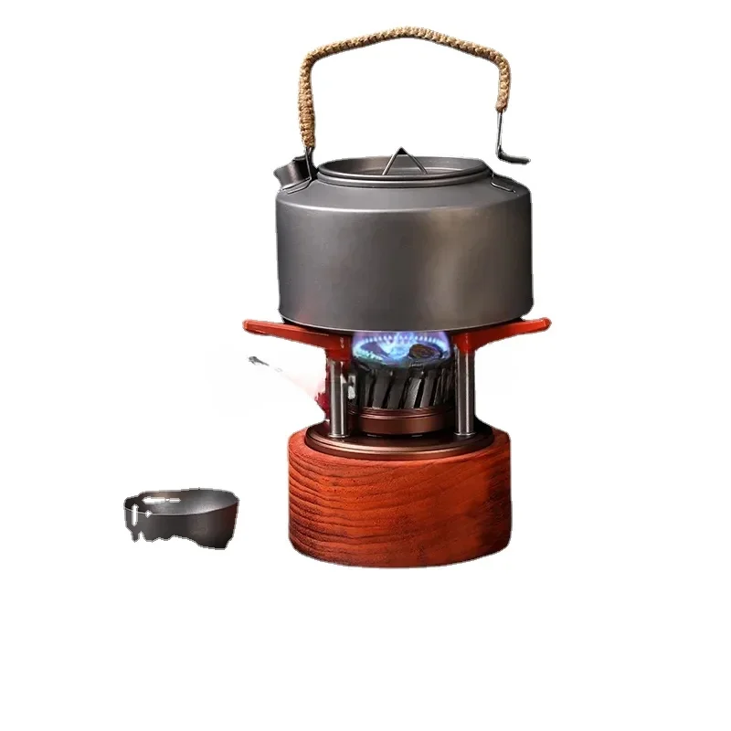 Portable Alcohol Stove, Boiling Water, Around The Stove to Cook Tea Camping, Windproof, Self-Controlling, Outdoor