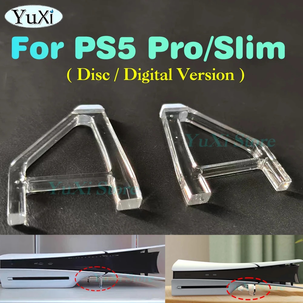 

Horizontal Console Stand For PS5 Pro Slim Fixed Support Bracket Transparent Desktop Base Support Holder for Playstation 5