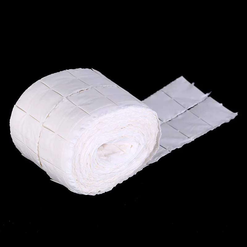 Toallitas blancas para limpieza de uñas, papel de limpieza de uñas, removedor de Gel acrílico, toalla de papel, almohadillas de algodón, rollo de salón de belleza, herramientas limpiadoras, 500 piezas