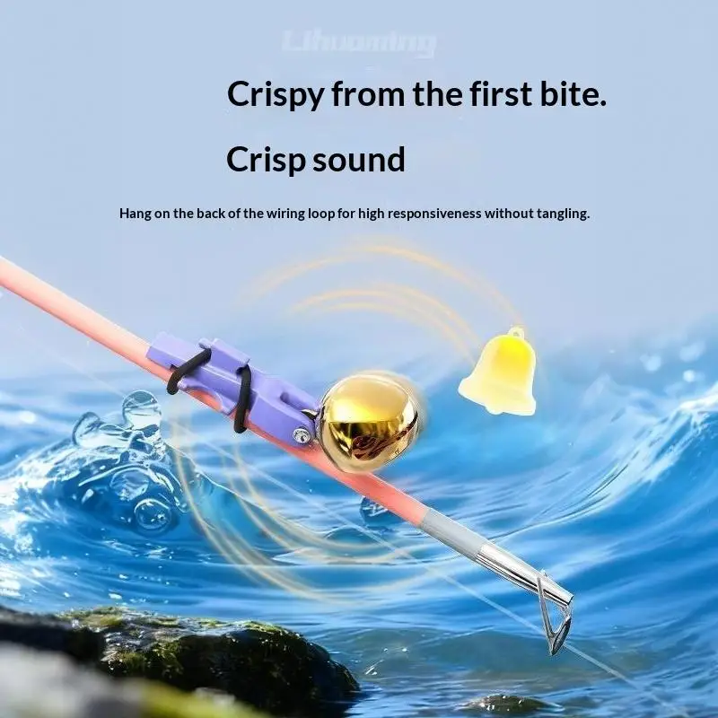 New 1Pc/5Pcs Fishing Bite AlarmBell Rod Clip Fishing Goods Bell Outdoor Pole Fish Bites Indicators Alarm Indicator Float Tackle