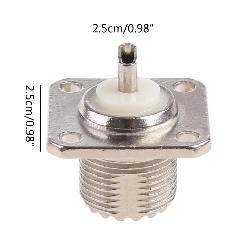 SO239 Connector Female to UHF Female SO239 4 Hole Flange Chassis Mount Solder