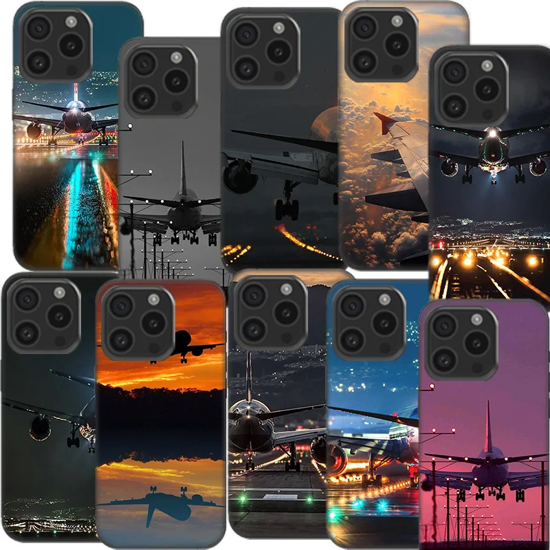 Airport Shuttle Transportation Clear Phone Case For Aplee iPhone 12 13 Mini 14+ 15 Plus 16 Pro Max Cover 11 Pro X XS Max Coque H