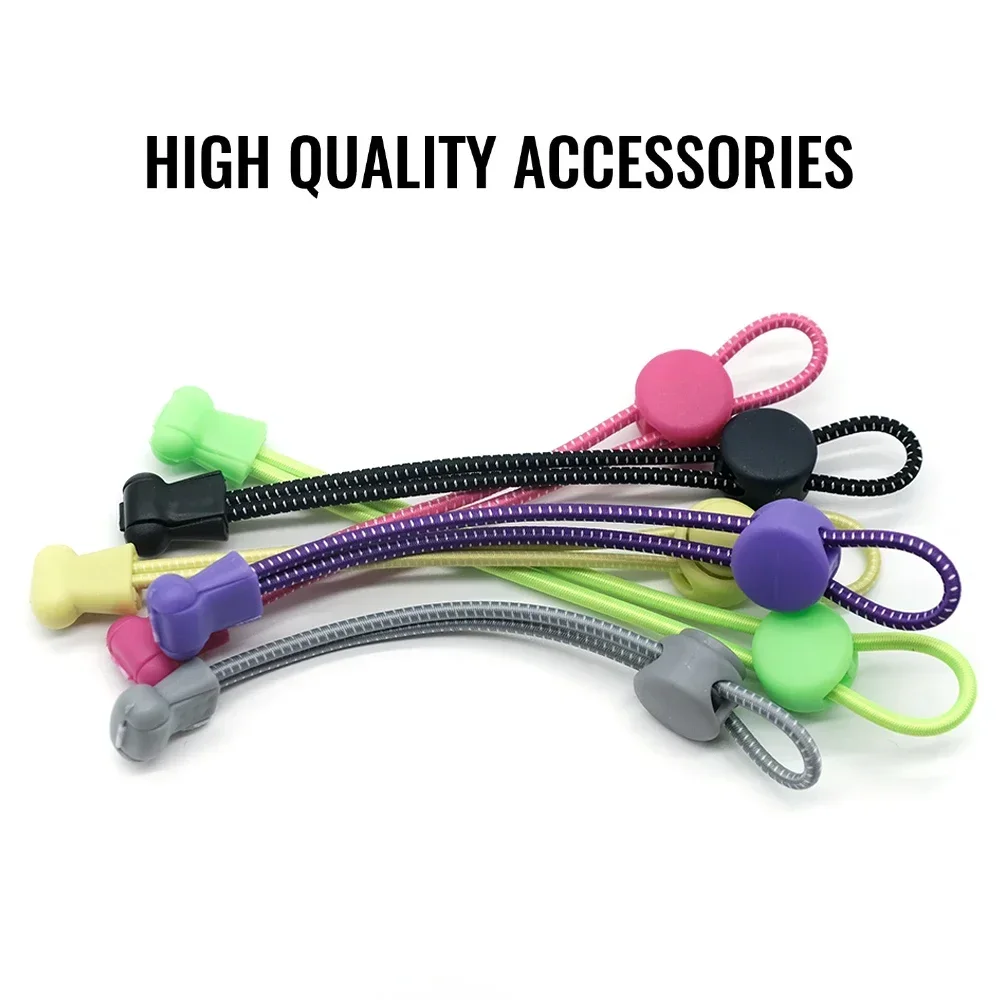 Child Adult Shoes Laces Without Tying Stretching Locks Round Elastic Shoelaces Quick Release Adjustable Shoes Buckle Accessories image 6