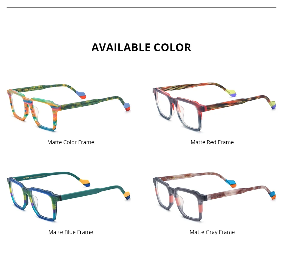 HEPIDEM Progressive Brillen Benutzerdefinierte Anti Blau Photochrome Myopie Optische Linse Brillen Männer Acetat Runde Brillen – Detail 13
