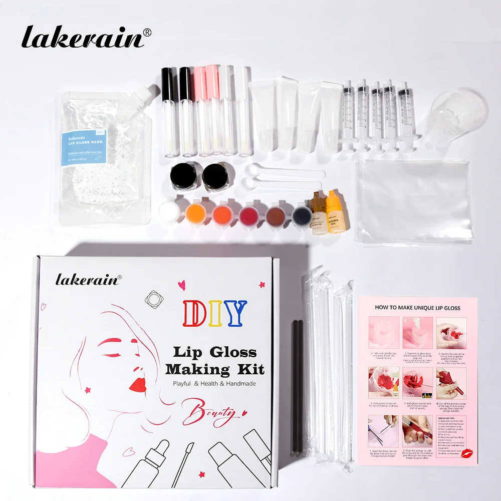 لتقوم بها بنفسك ملمع الشفاه صنع عدة ترطيب ملمع الشفاه قاعدة لتقوم بها بنفسك المواد الخام مجموعة أدوات بريق لامع الشفاه الصقيل اليدوية مستحضرات التجميل